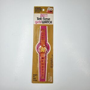 Woolworth Kids Play Watch Orange 1970s NOS Vintage Woolco